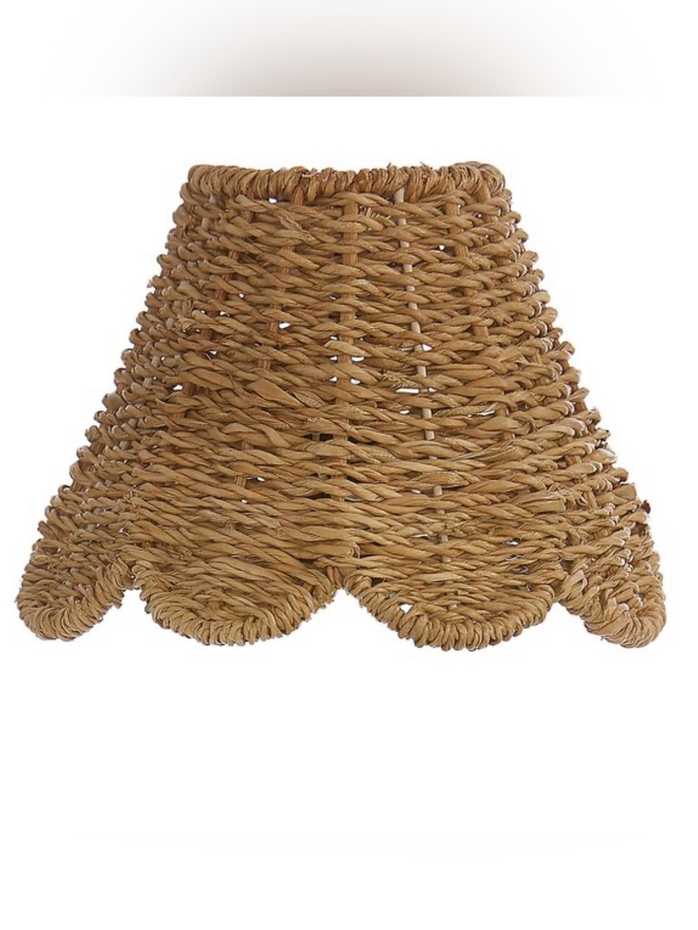 NWT Ballard Designs Scalloped Seagrass Chandelier Shade